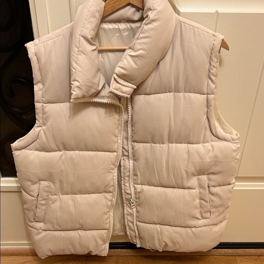 Cream Puffer Vest